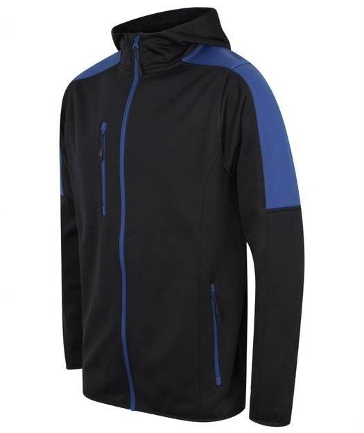 Bluza softshell z kapturem w kontrastowych kolorach