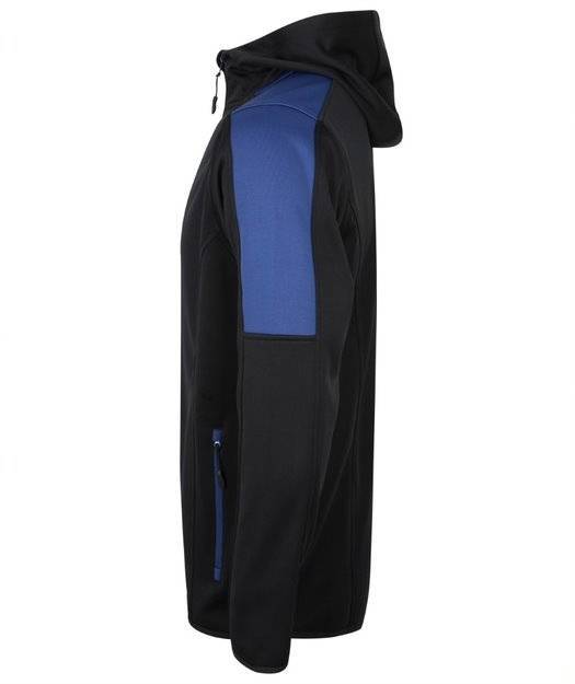 Bluza softshell z kapturem w kontrastowych kolorach