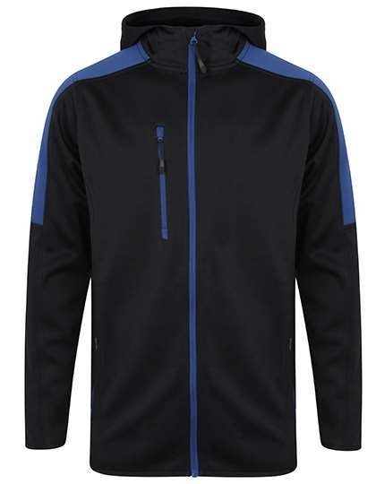 Bluza softshell z kapturem w kontrastowych kolorach