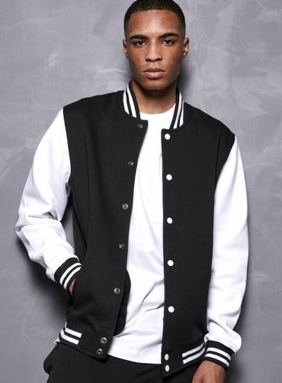 Bluza w stylu baseball, zapinana na napy