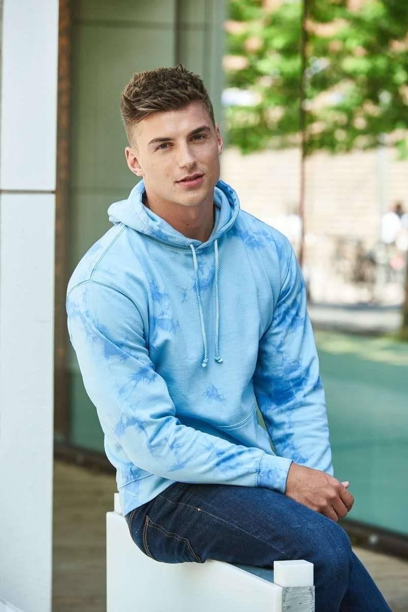 Bluza wielokolorowa w stylu Tie-Dye z dwuwarstwowym kapturem