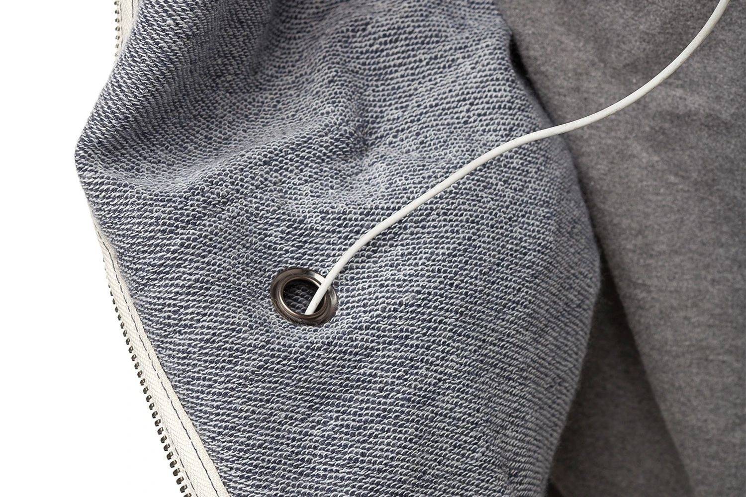 Bluza z kapturem na zamek z kieszenią na telefon Independent