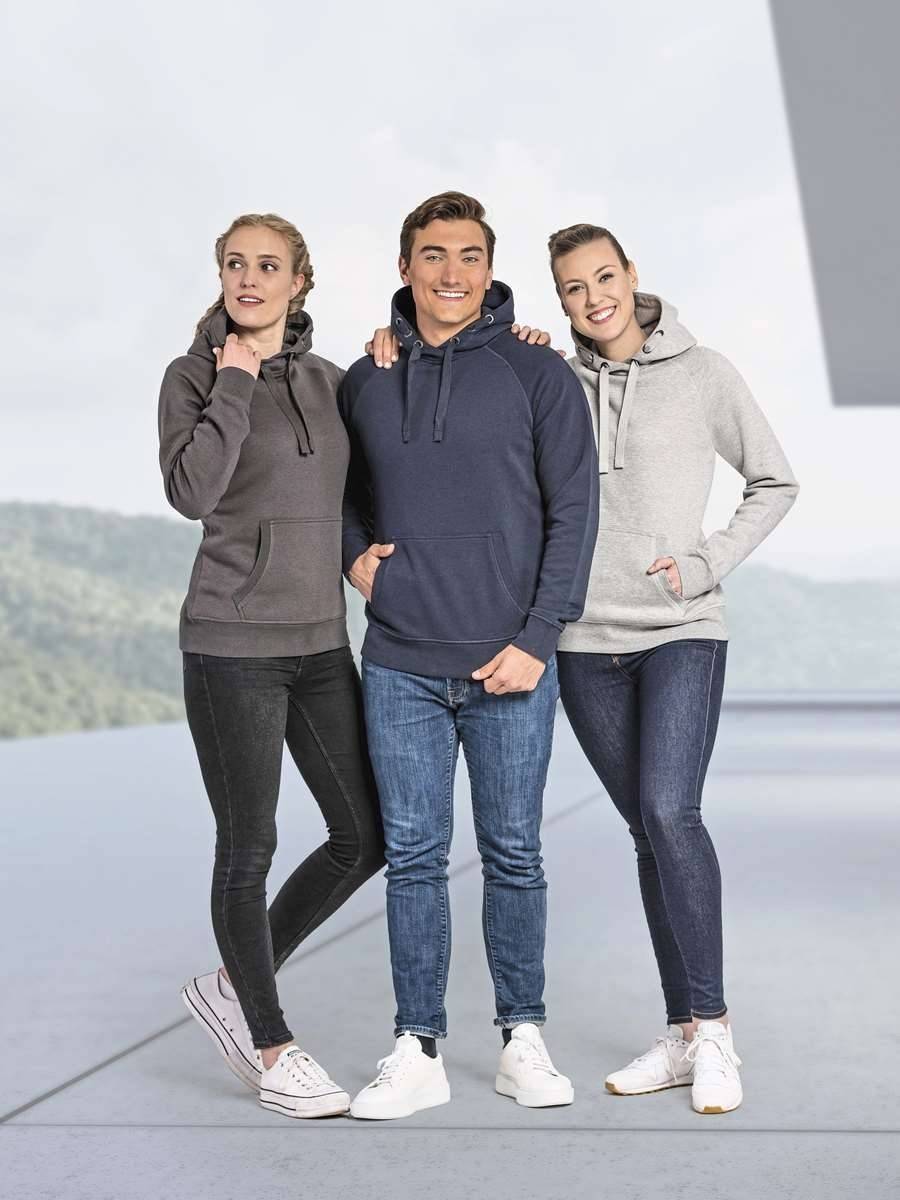 Bluza z kapturem posiadającym szerokie troczki, Premium