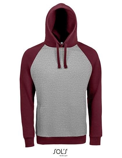 Bluza z kapturem w stylu bejsbolowym z raglanowymi rękawami