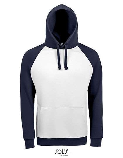 Bluza z kapturem w stylu bejsbolowym z raglanowymi rękawami