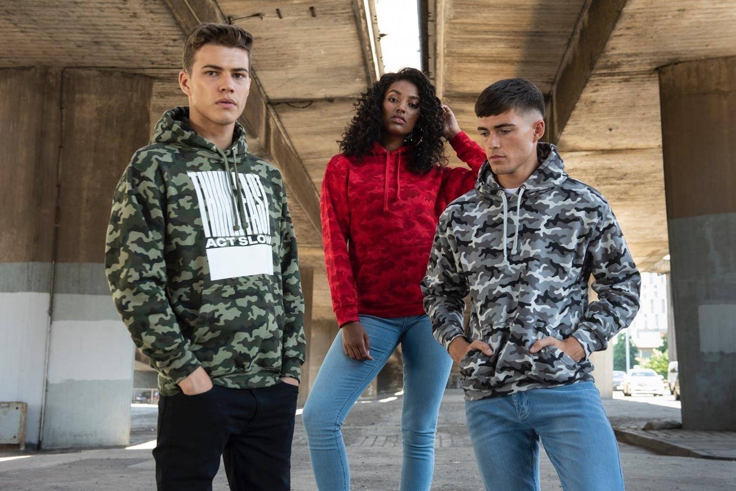 Bluza z kapturem w stylu Camo-Moro