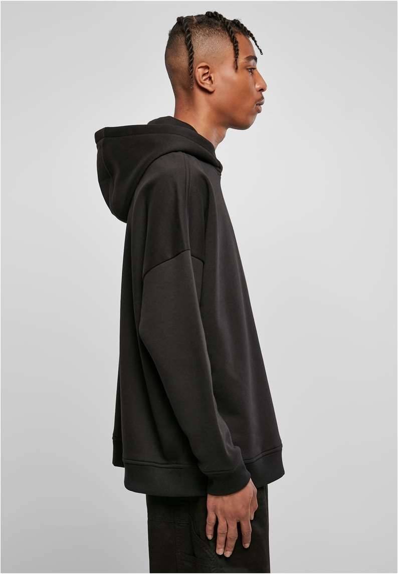 Bluza z kapturem z obniżonymi ramionami, fason oversized
