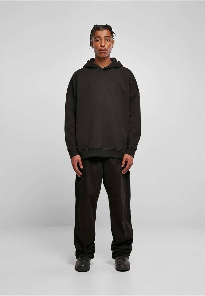Bluza z kapturem z obniżonymi ramionami, fason oversized