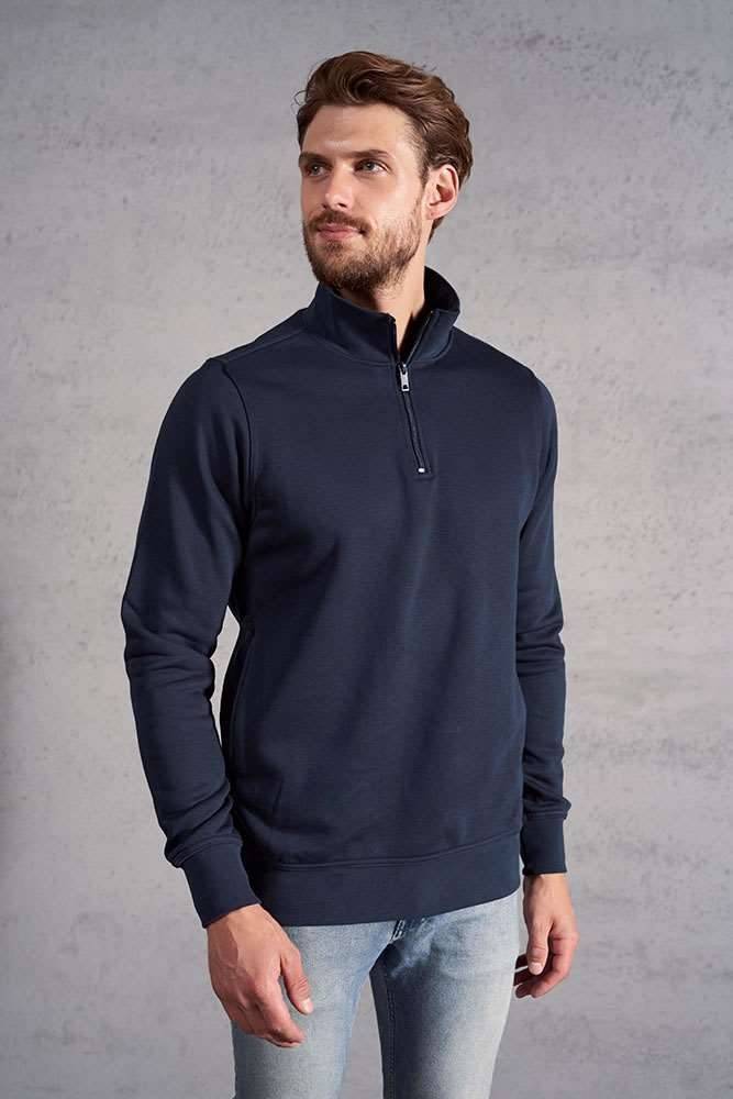 Bluza z krótkim zamkiem uszyta z tkaniny typu Molton