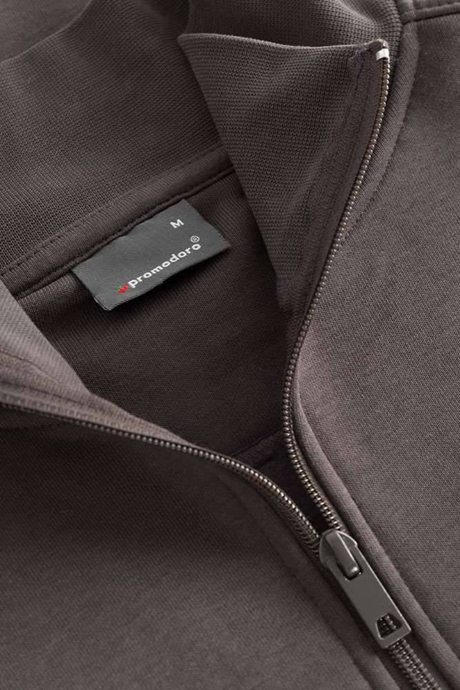 Bluza z krótkim zamkiem uszyta z tkaniny typu Molton