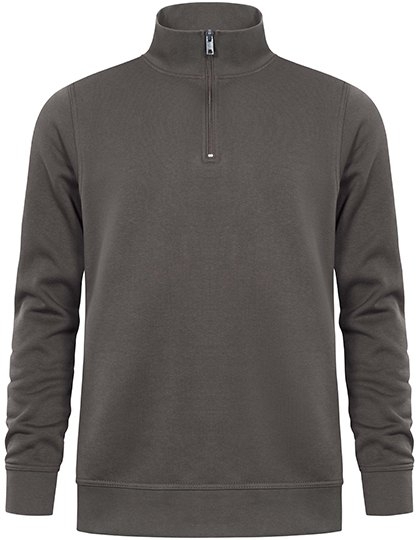 Bluza z krótkim zamkiem uszyta z tkaniny typu Molton