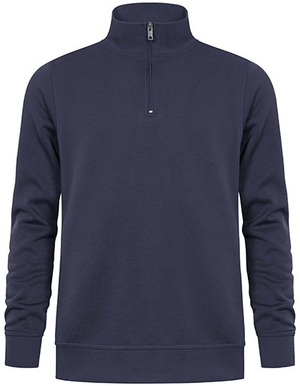 Bluza z krótkim zamkiem uszyta z tkaniny typu Molton