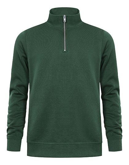 Bluza z krótkim zamkiem uszyta z tkaniny typu Molton