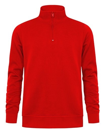 Bluza z krótkim zamkiem uszyta z tkaniny typu Molton