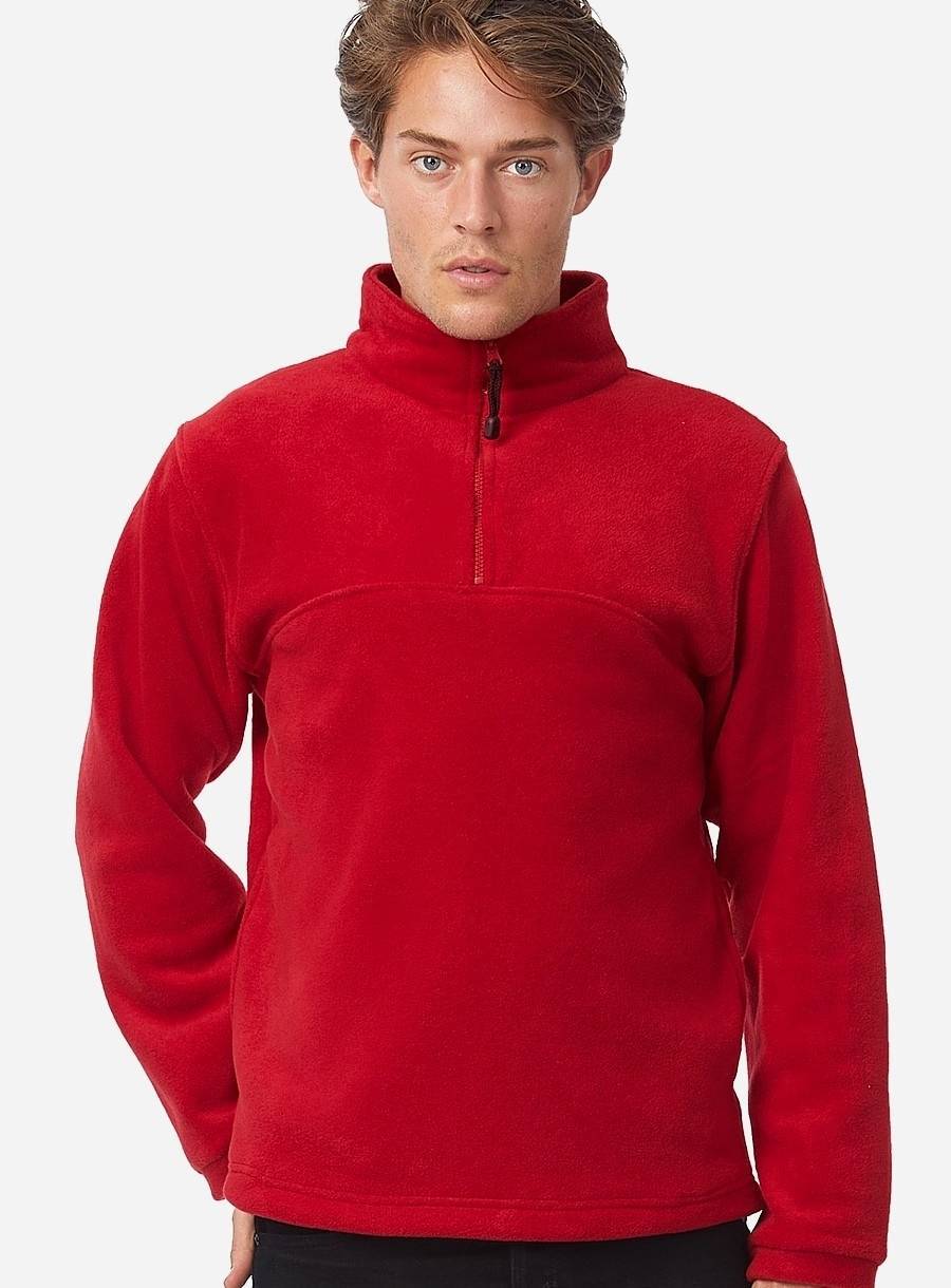 Bluza z mikropolaru odporna na mechacenie z krótkim zamkiem