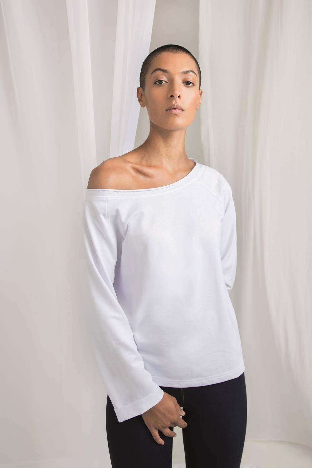 Bluzka damska o swobodnym kroju z bawełny organicznej