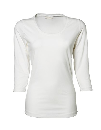 Bluzka damska we wzorze 3/4 Sleeve Stretch Tee