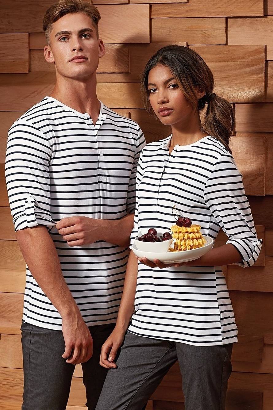 Bluzka damska z podwijanymi rękawami i listwą z guzikami