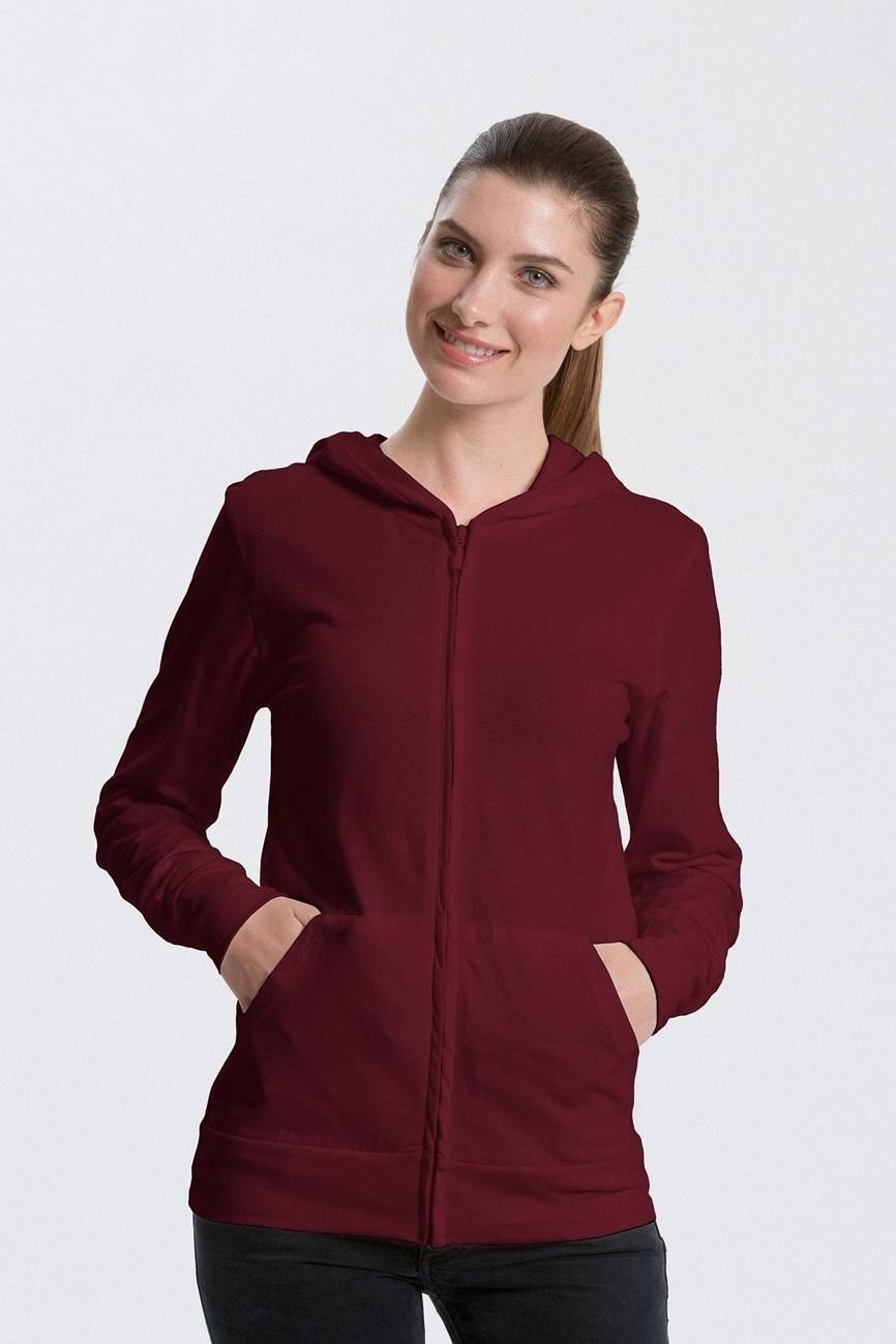 Bluzka kangurek na zamek z bawełny organicznej Neutral