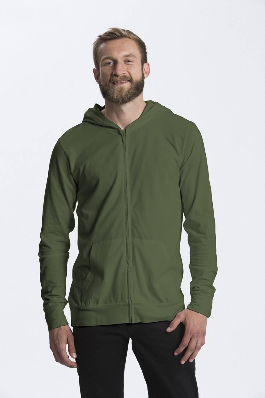 Bluzka kangurek na zamek z bawełny organicznej Neutral