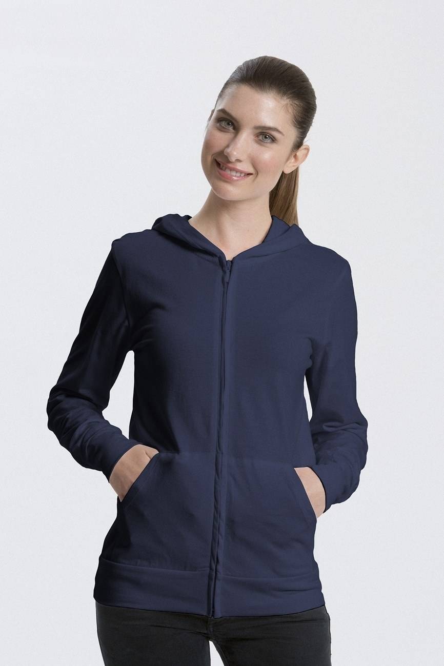 Bluzka kangurek na zamek z bawełny organicznej Neutral