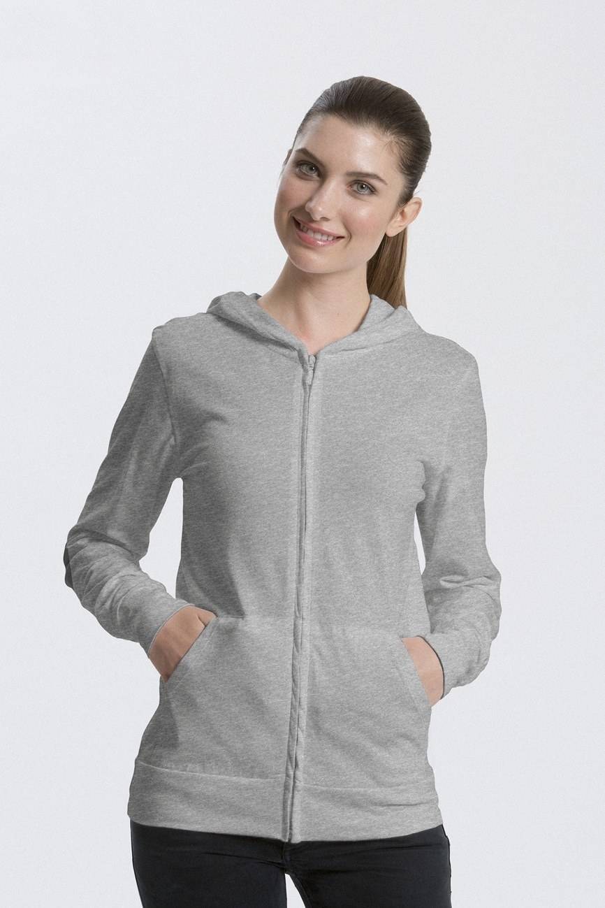 Bluzka kangurek na zamek z bawełny organicznej Neutral