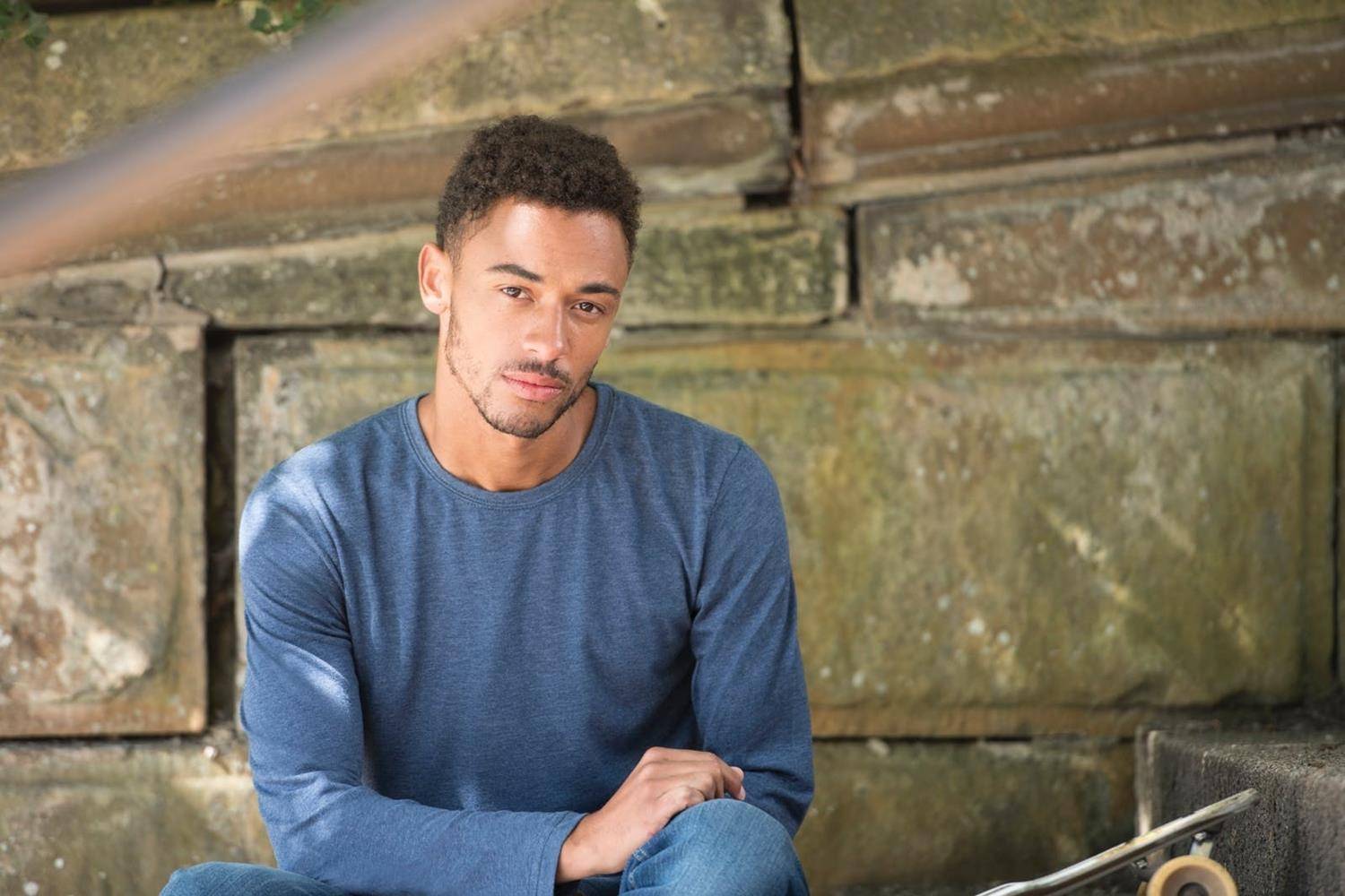 Bluzka męska o wspaniałej strukturze melanżu