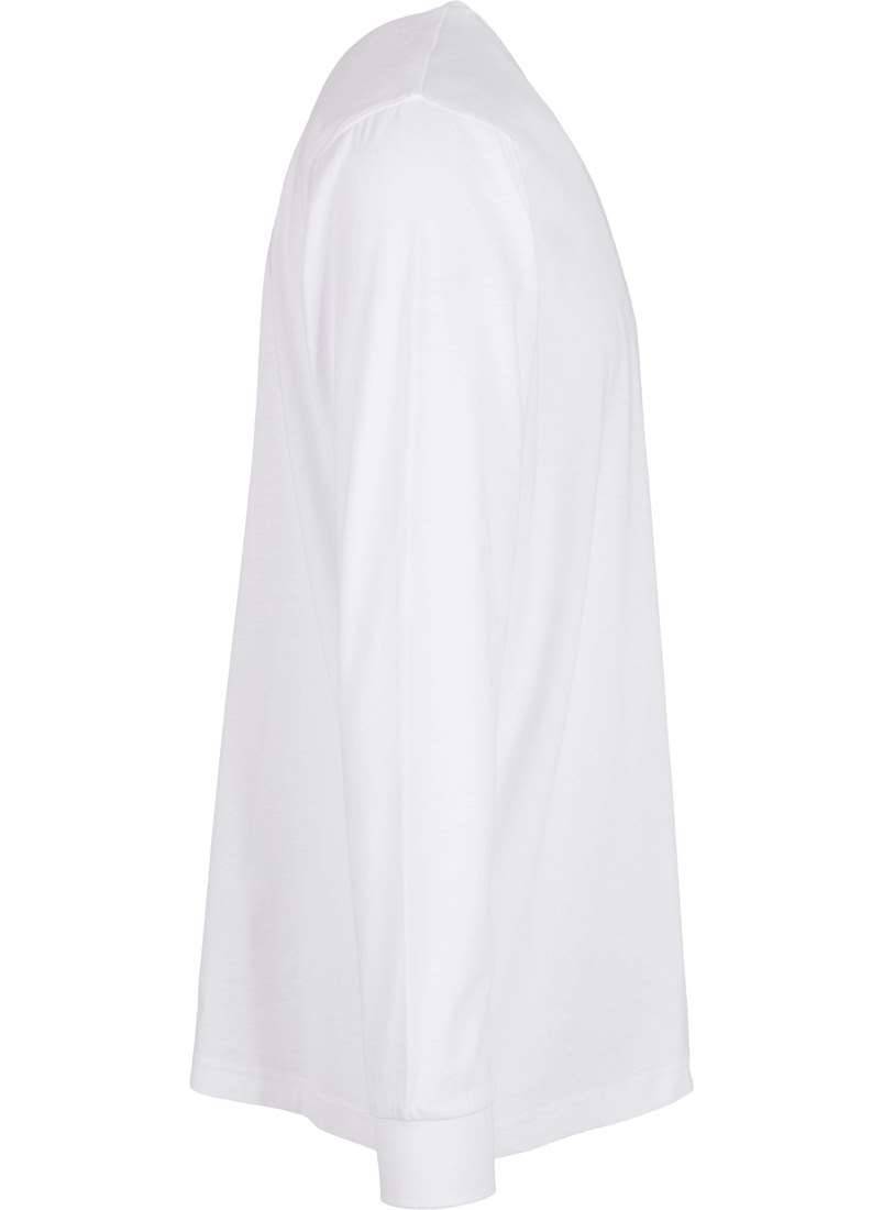 Bluzka męska z bawełny organicznej z prążkowanymi mankietami