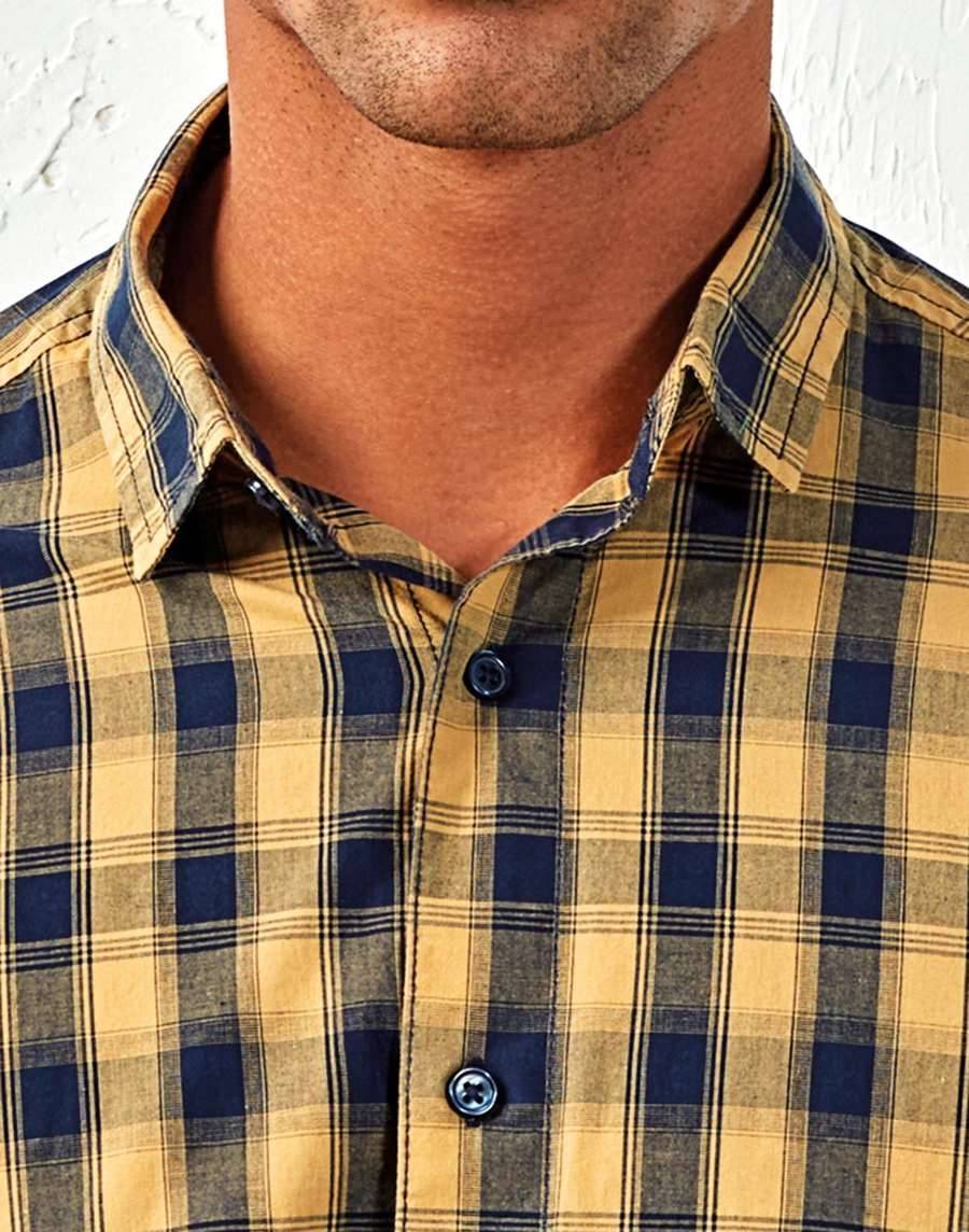 Casualowa koszula męska ze wzorem dużej kraty