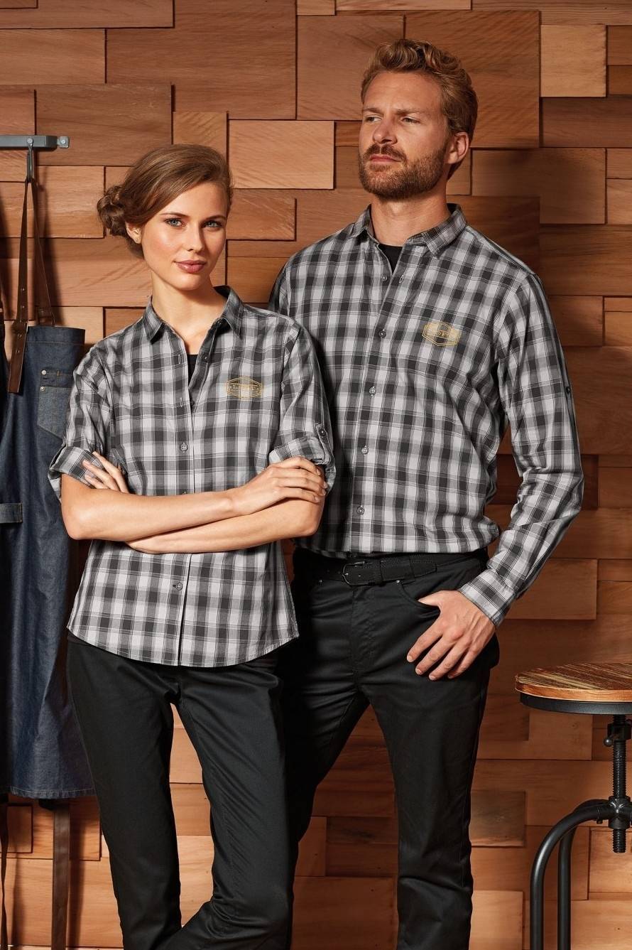 Casualowa koszula męska ze wzorem dużej kraty