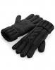 Ciepłe rękawiczki zimowe o warkoczowym splocie
