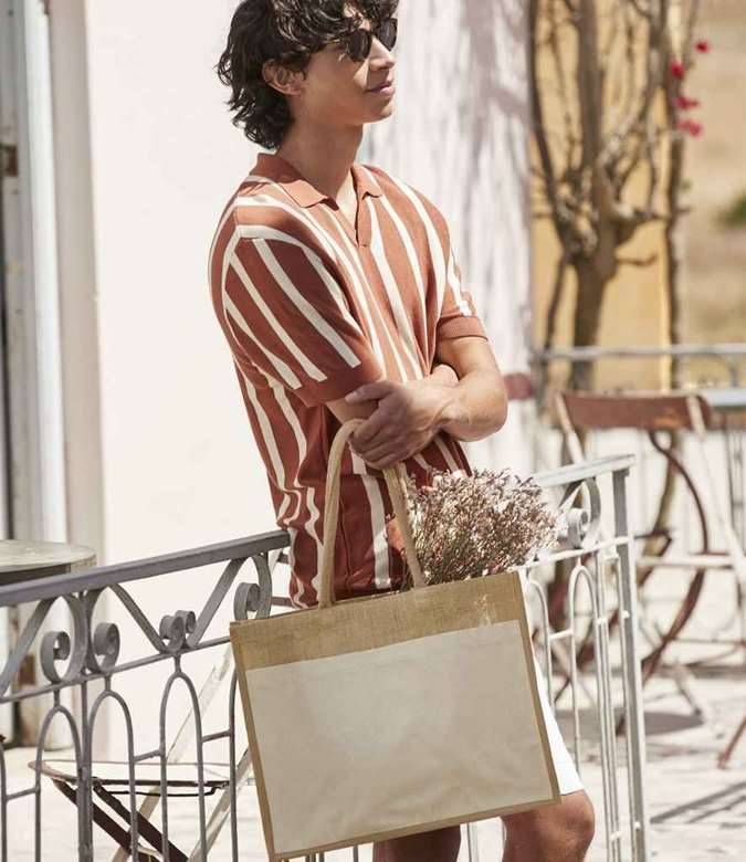 Cotton Pocket Natural Starched Jute Shopper