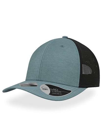 Czapka z przodem melanżowym i panelami z siatki