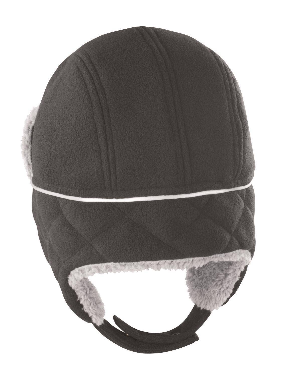 Czapka zimowa uszatka z odblaskową lamówką