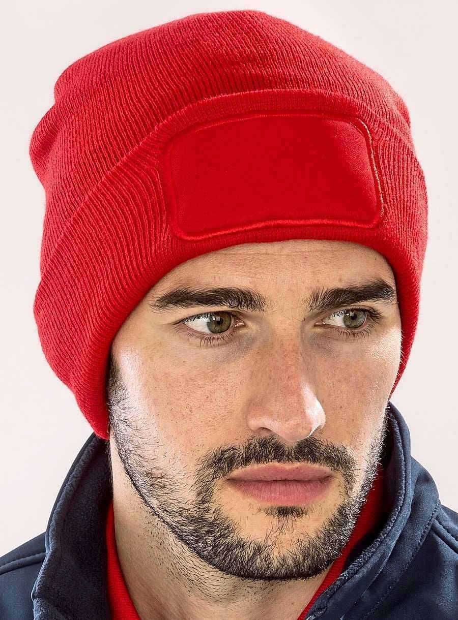 Czapka zimowa z izolacją cieplną Thinsulate oraz naszywką pod nadruk