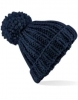 Czapka zimowa z pomponem Hand-Knitted