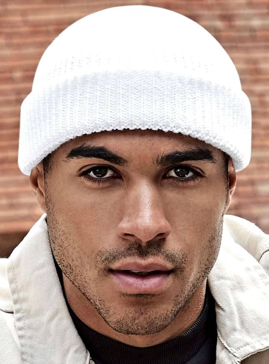 Czapka zimowa z wywijanym brzegiem, prążkowany splot