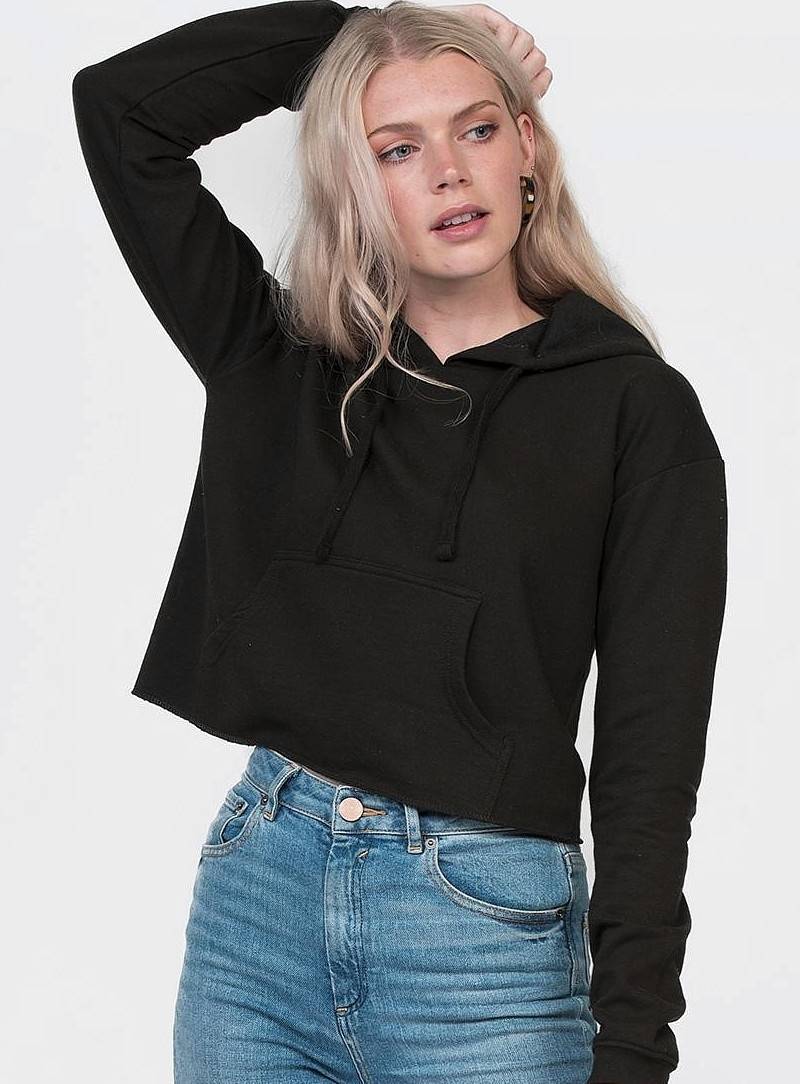 Damska bluza kangurek o krótkim fasonie