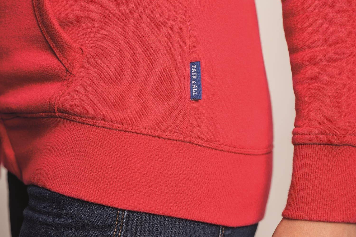 Damska bluza z kontrastowym wewnętrznym materiałem kaptura