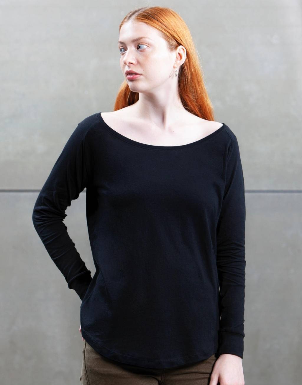 Damska bluzka z długim rękawem Loose