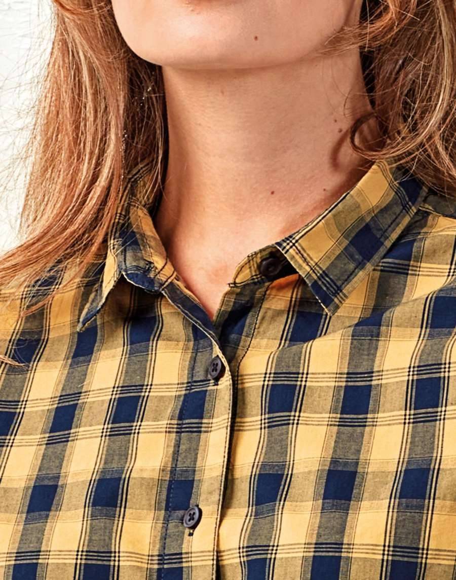 Damska koszula ze wzorem duże kraty