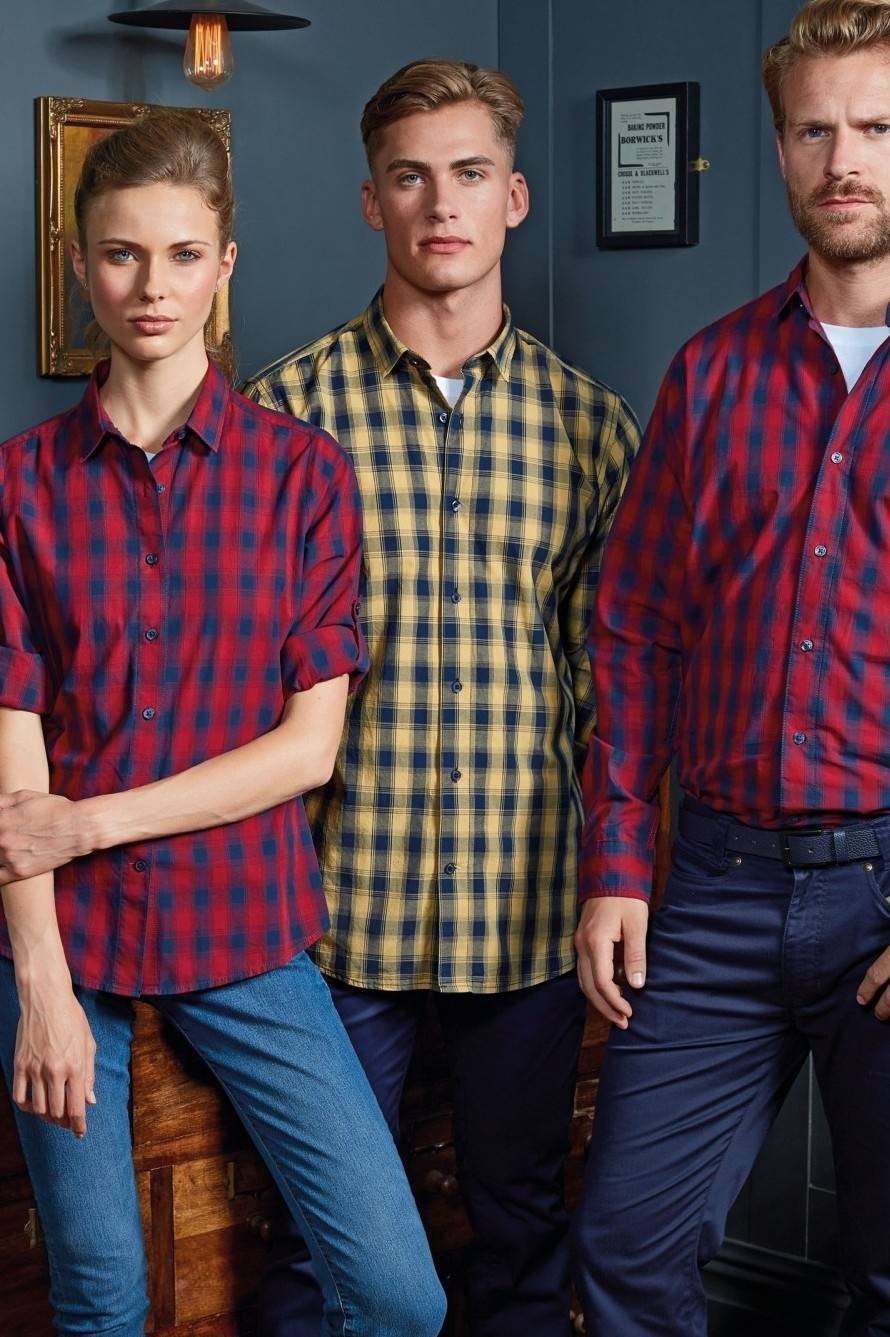 Damska koszula ze wzorem duże kraty