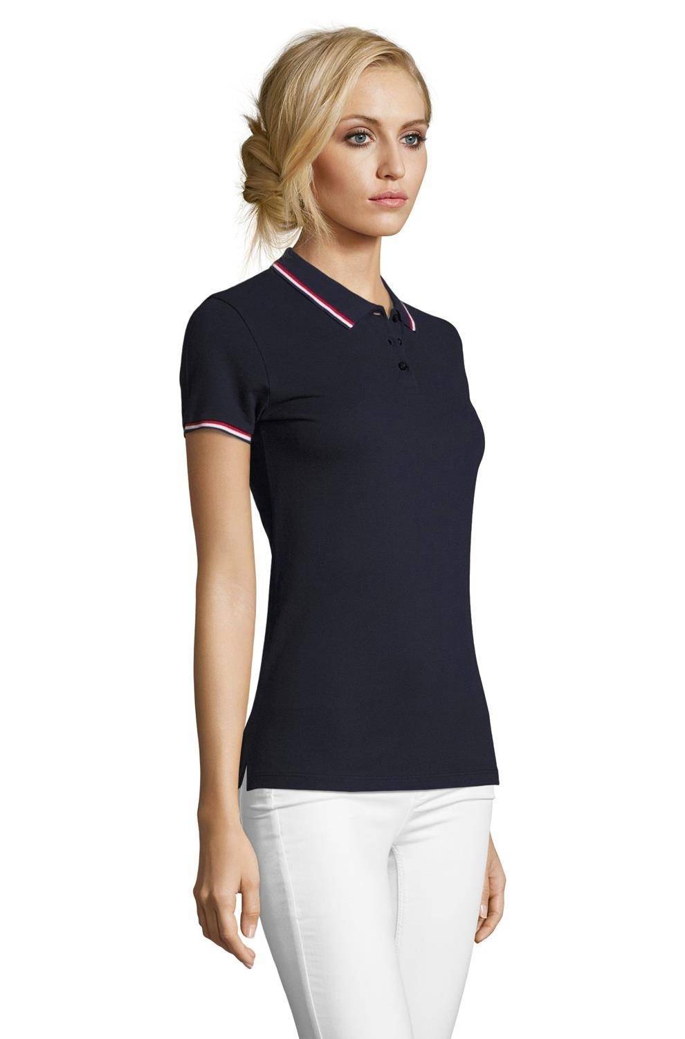 Damska koszulka polo Sol's z kontrastowymi paskami