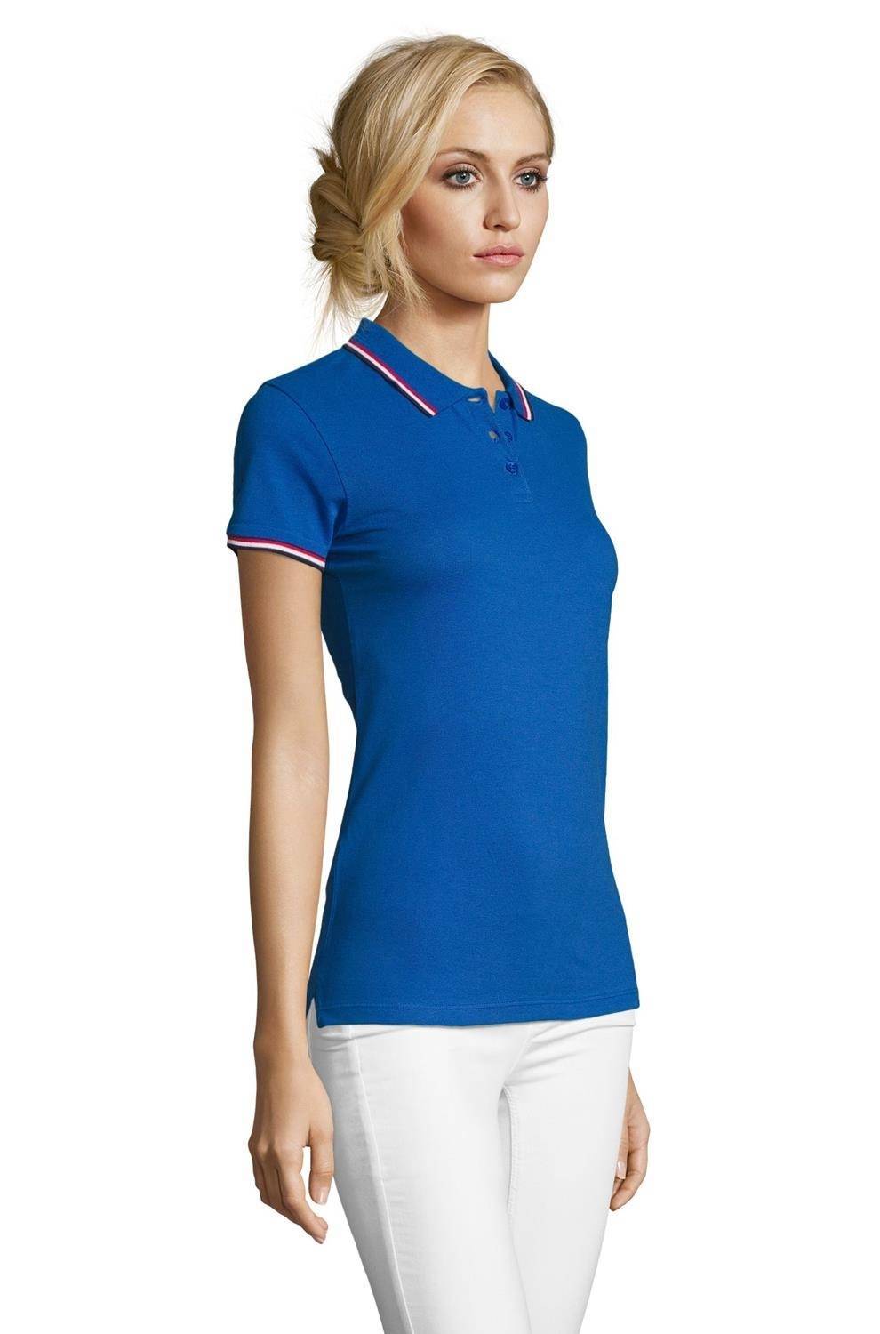 Damska koszulka polo Sol's z kontrastowymi paskami