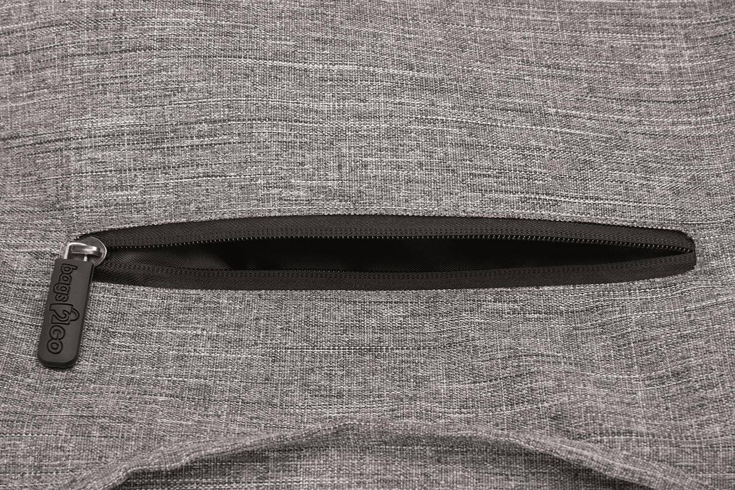 Damska torebka w kolorze melanżowym z kontrastowym zamkiem