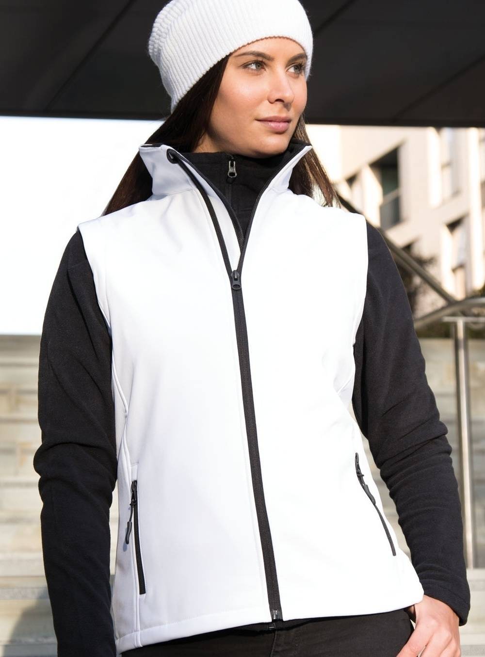 Damski bezrękawnik softshellowy Printable