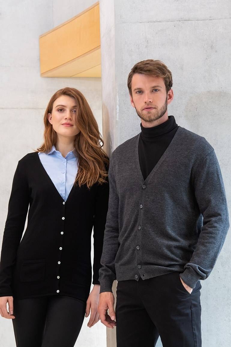 Damski sweter o długim kroju typu kardigan