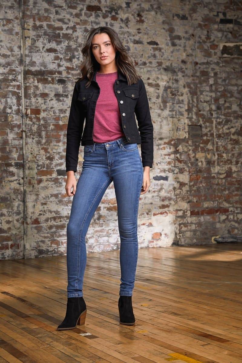 Damskie spodnie jeansowe Lara