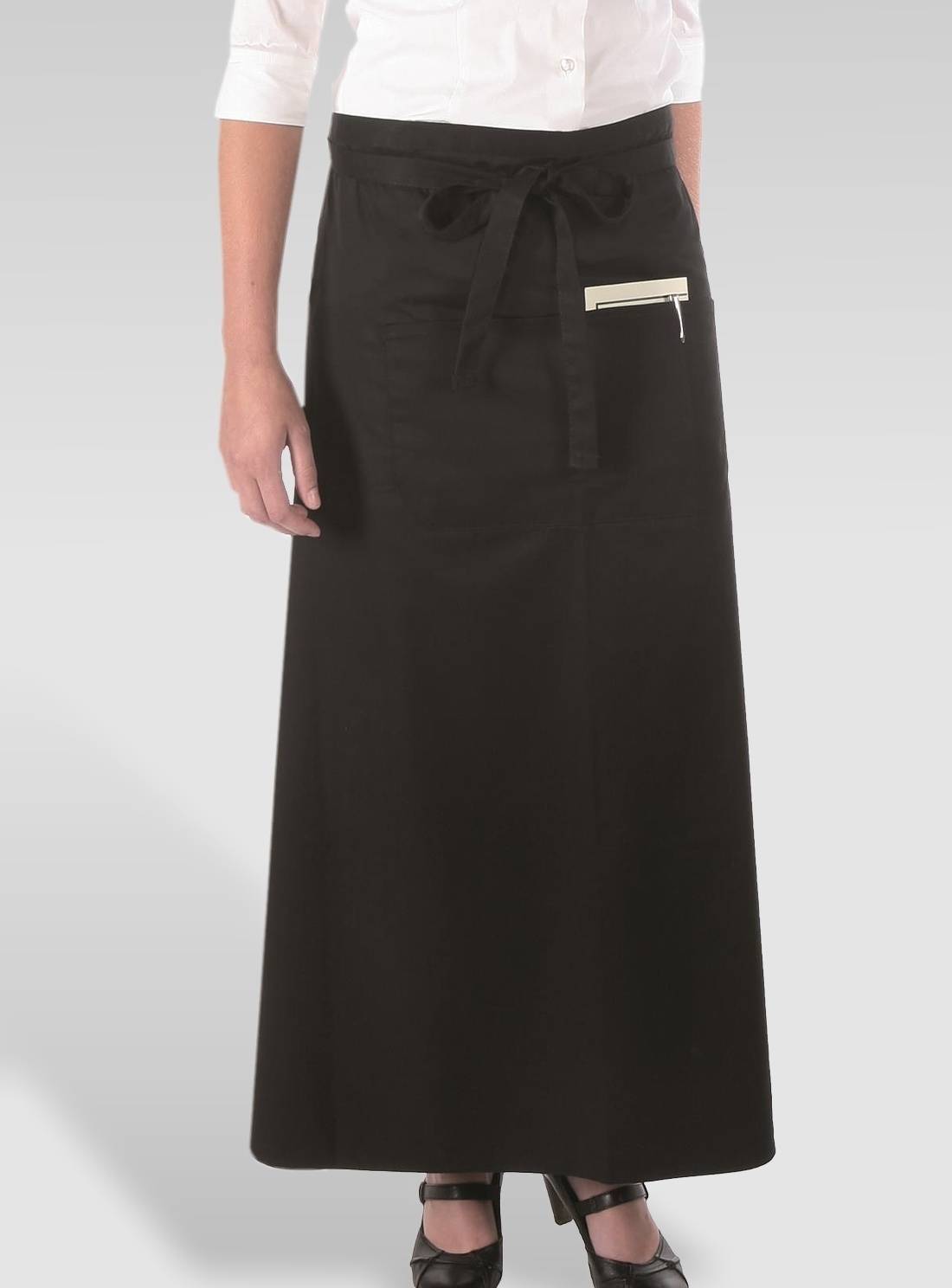 Długa zapaska kelnerska z kieszenią