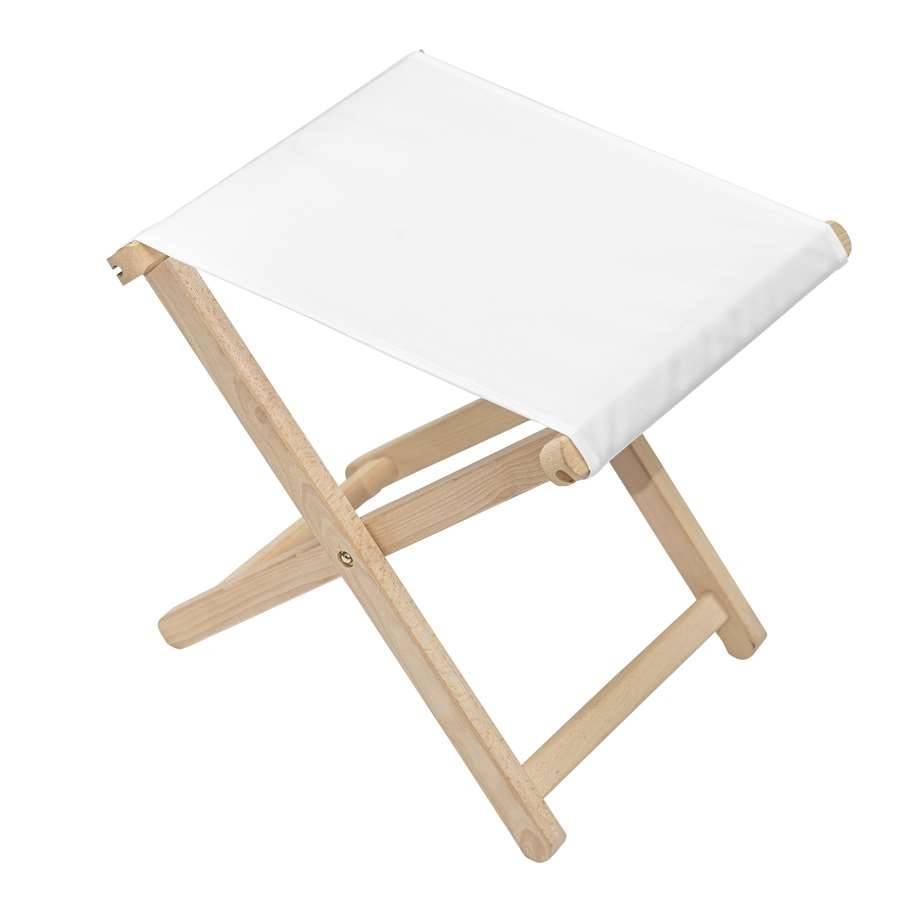 Drewniana konstrukcja składanego taboretu turystycznego